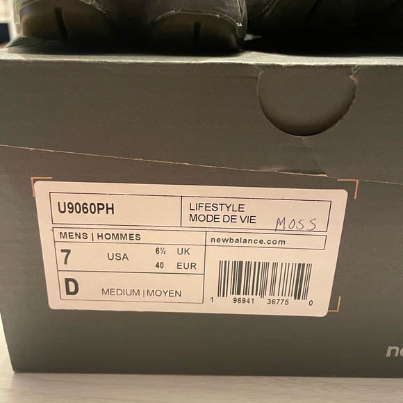 New Balance Men’s 9060 Dark Moss Sneakers - Picture 6 of 16